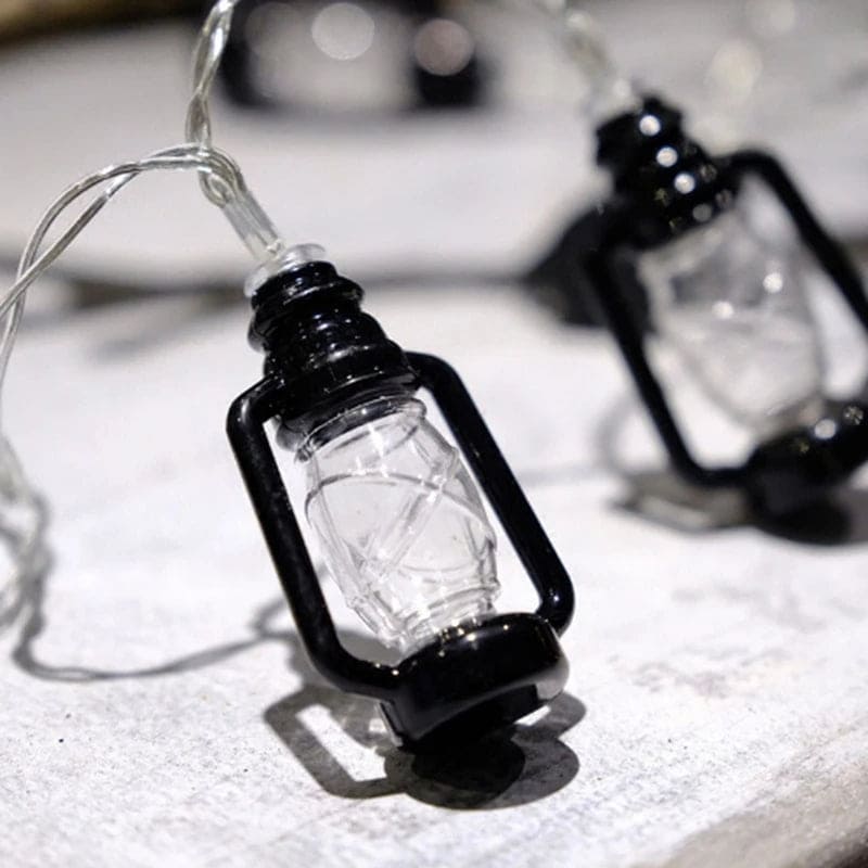 Set Of 10 Lantern String Light, Led Decor Kerosene Oil Lamp Fairy Light, Battery Powered Lantern Fairy Garland Light, Barn Lanterns Battery Powered Set Of 10 Lantern String Light, Led Decor Kerosene Oil Lamp Fairy Light, Battery Powered Lantern Fairy Garland Light, Barn Lanterns Battery Powered